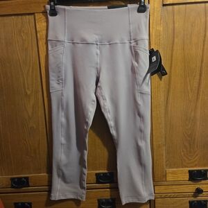 RBX Women's Capri Length Leggings Lavender Highwaist Size Large New